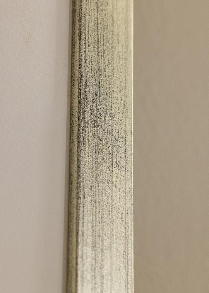 Rahmen Stilren Silber 70x100 cm - Passepartout Wei 24x36 inches