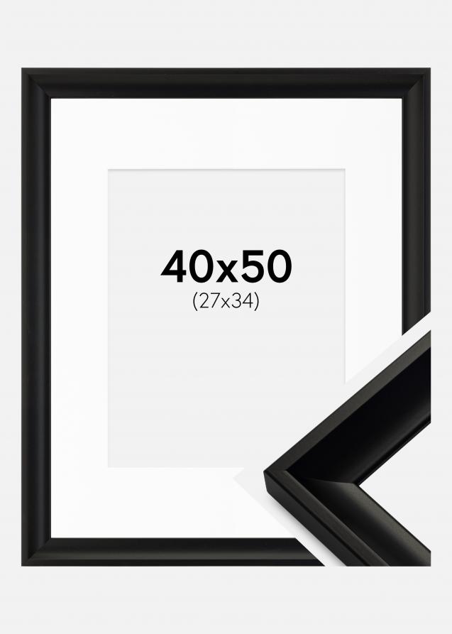 Rahmen Öjaren Schwarz 40x50 cm - Passepartout Weiß 28x35 cm