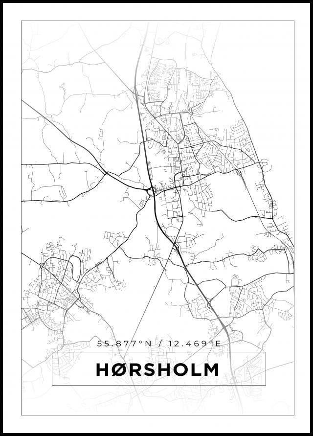 Map - Hørsholm - White