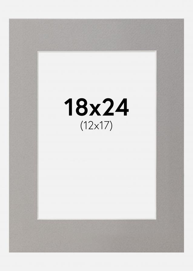 Passepartout Grau 18x24 cm (12x17)