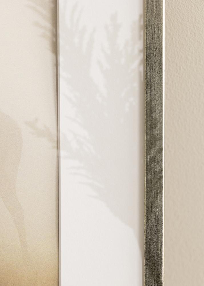 Rahmen Galant Silber 30x40 cm - Passepartout Wei 21x29,7 cm