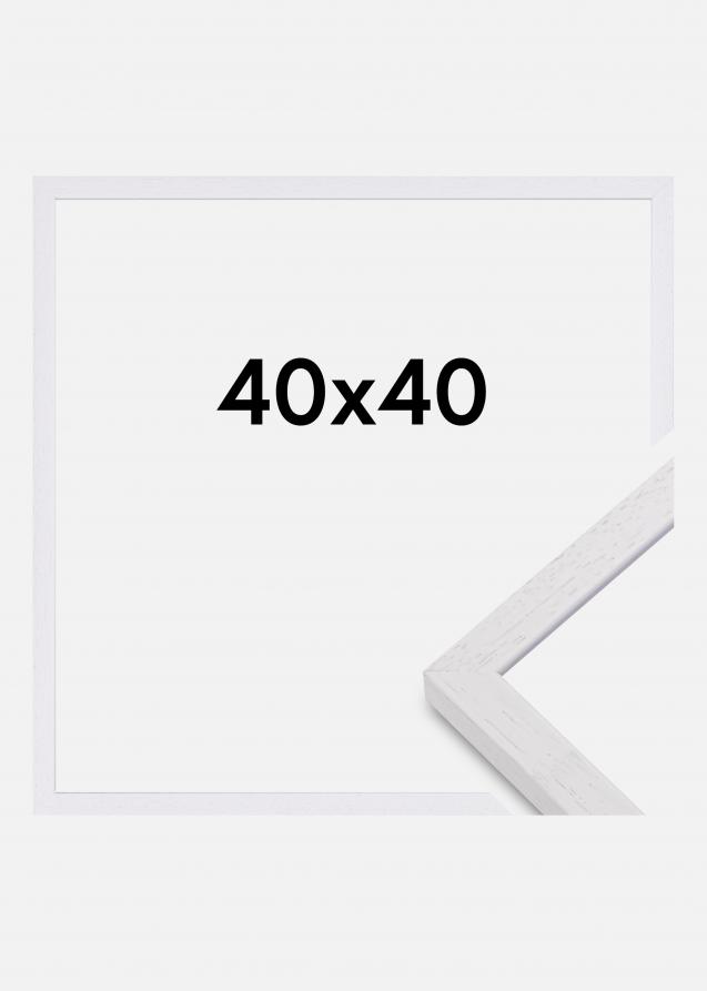 Bilderrahmen Glendale Matt Antireflexglas Weiß 40x40 cm