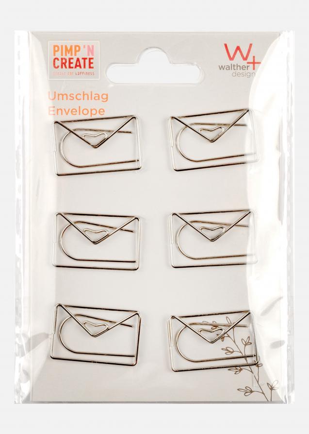 PAC Metall Paperclip Envelope Silber