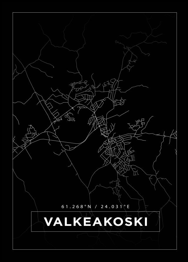Map - Valkeakoski - Black