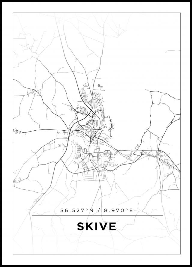 Map - Skive - White
