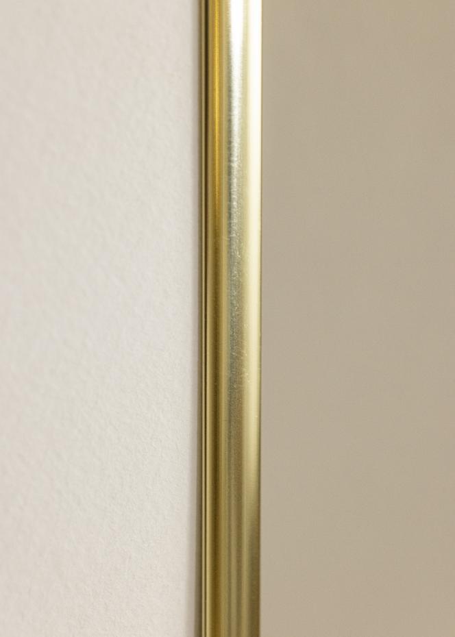 Rahmen Visby Gold Glnzend 30x40 cm - Passepartout Wei 21x29,7 cm (A4)