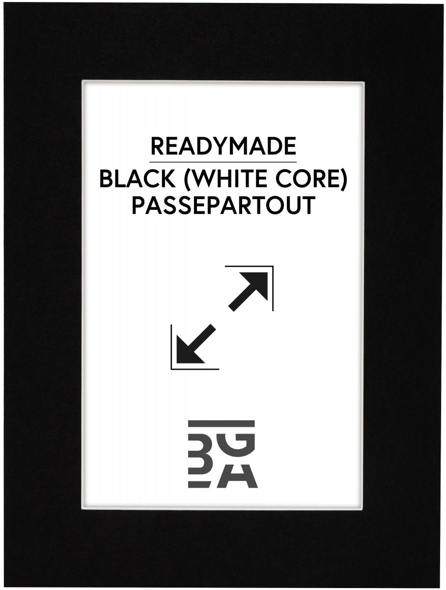 Passepartout Schwarz (weißer Kern) 70x100 cm (60x90,5)
