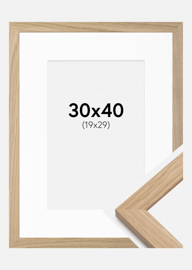 Rahmen Oak Wood 30x40 cm - Passepartout Weiß 20x30 cm