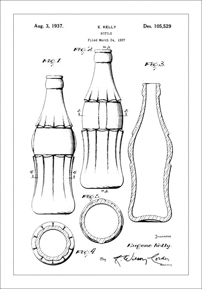Patentzeichnung - Coca-Cola-Flasche Poster