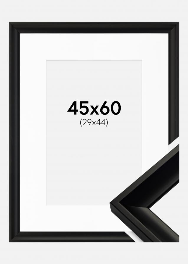 Rahmen Öjaren Schwarz 45x60 cm - Passepartout Weiß 30x45 cm