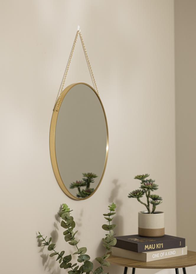 Runder Spiegel Modern Deep Gold 61 cm 