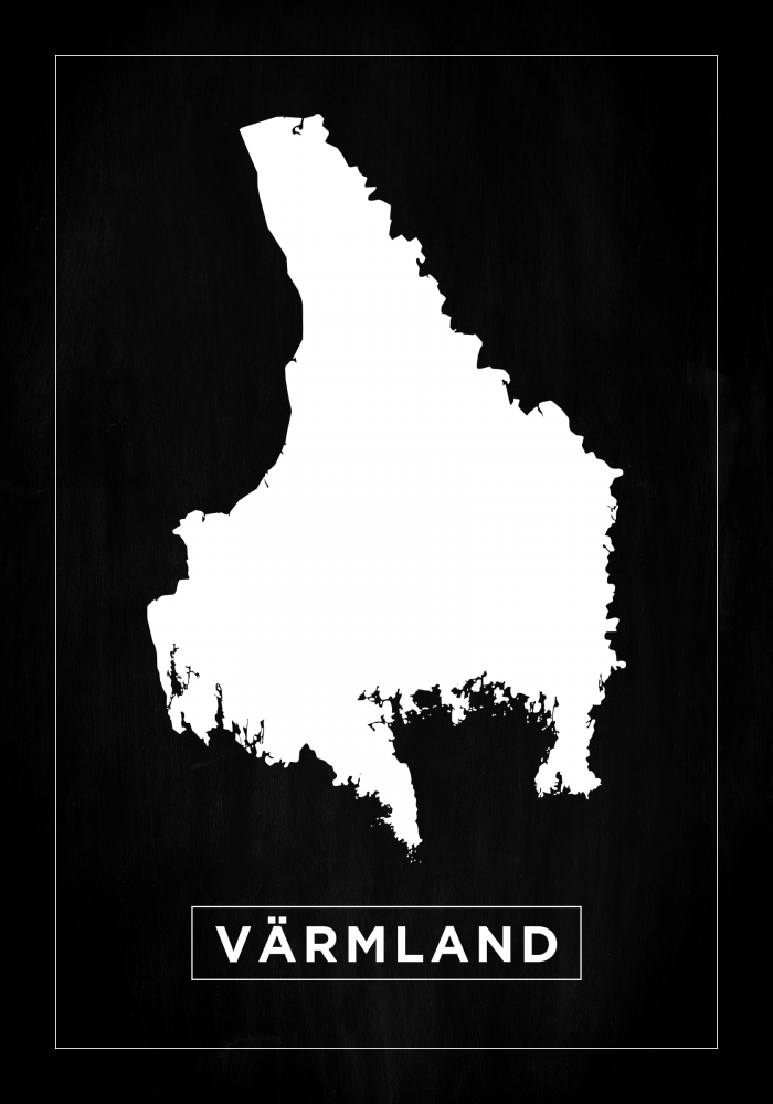 Map - Vrmland - Black Poster