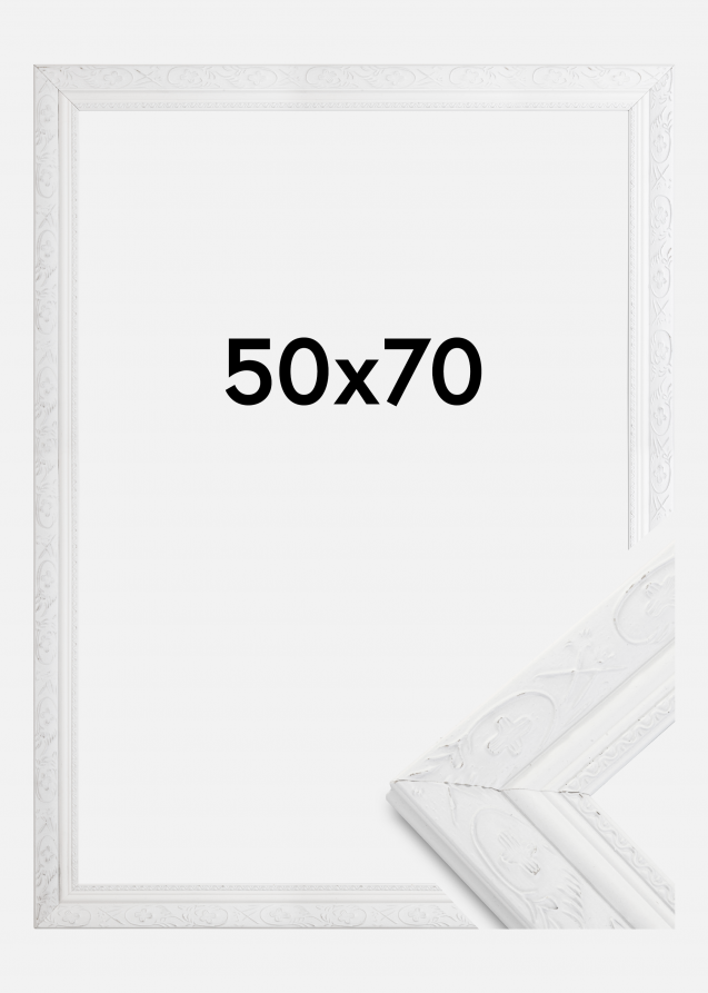 Rahmen Barock Weiß 50x70 cm