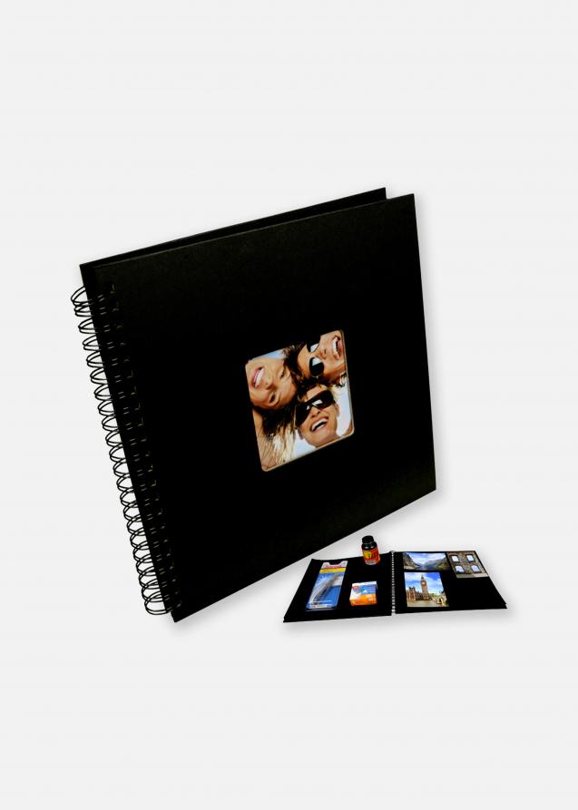 Fun Spiralalbum Schwarz - 30x30 cm (50 schwarze Seiten / 25 Blatt)