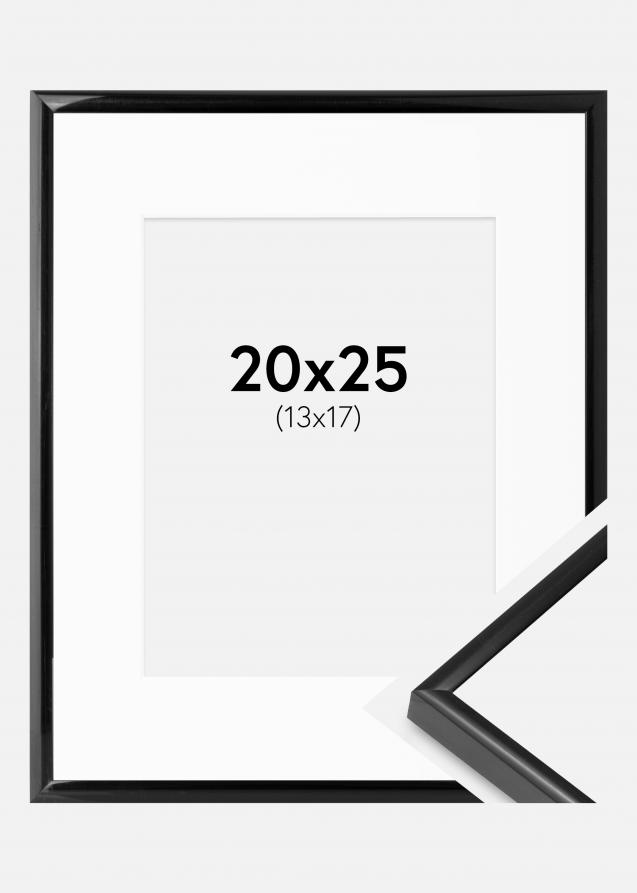 Rahmen BGA Modern Style Schwarz 20x25 cm - Passepartout Weiß 14x18 cm