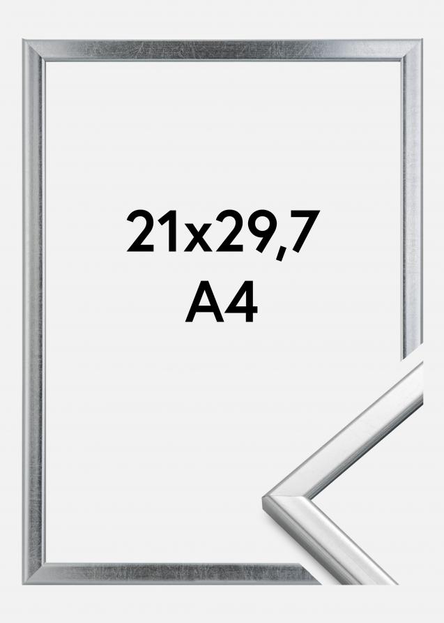 Rahmen Slim Matt Antireflexglas Silber 21x29,7 cm (A4)
