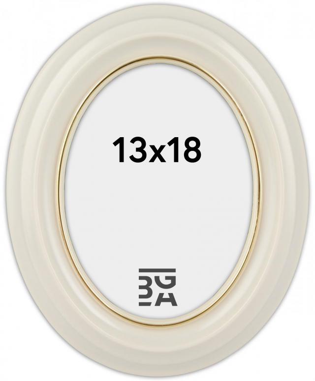 Eiri Mozart Oval Weiß 13x18 cm