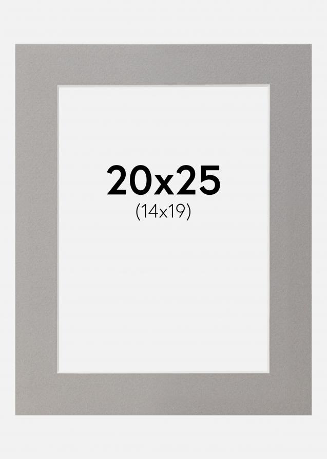 Passepartout Grau 20x25 cm (14x19)