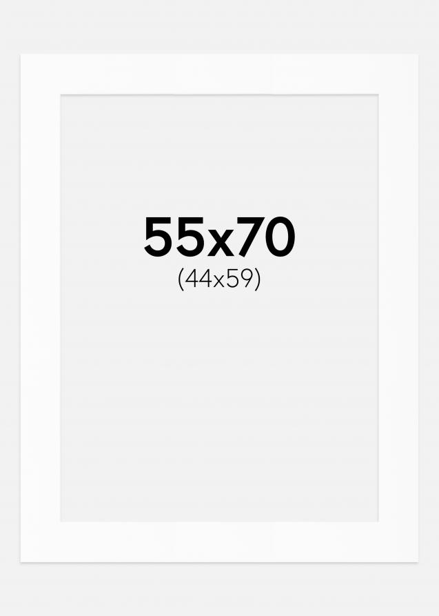 Passepartout Weiß Standard (weißer Kern) 55x70 cm (44x59)
