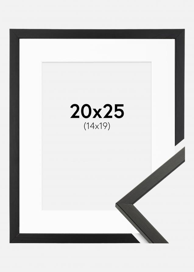Rahmen Galant Schwarz 20x25 cm - Passepartout Weiß 15x20 cm