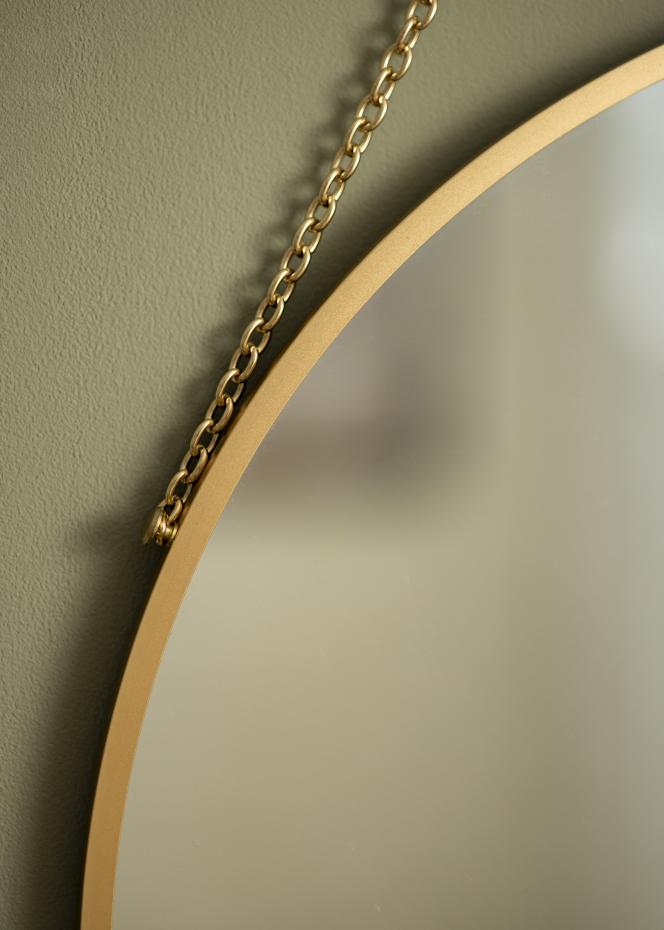 Runder Spiegel Modern Gold 51 cm 