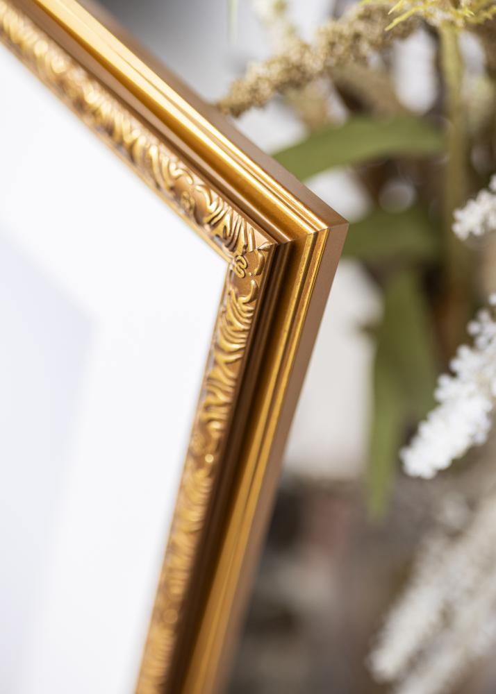 Rahmen Swirl Acrylglas Gold 70x100 cm