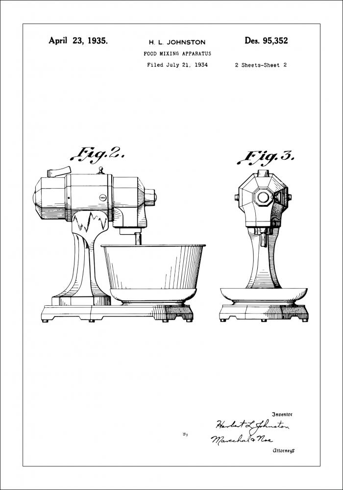Patentzeichnung - Mixer II Poster
