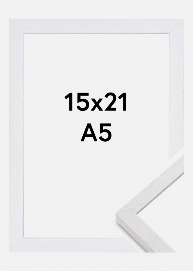 Bilderrahmen Glendale Matt Antireflexglas Weiß 15x21 cm (A5)
