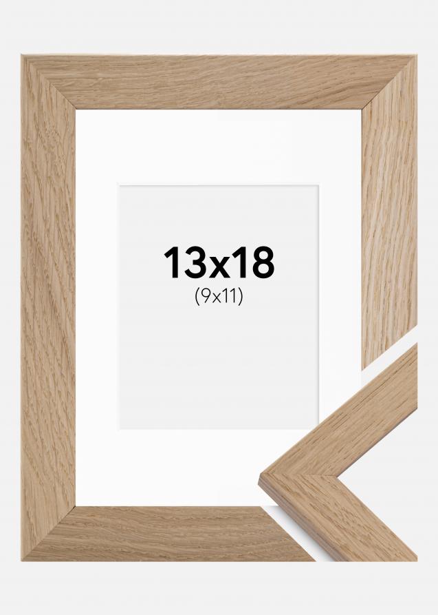 Rahmen Trendline Eiche 13x18 cm - Passepartout Weiß 10x12 cm