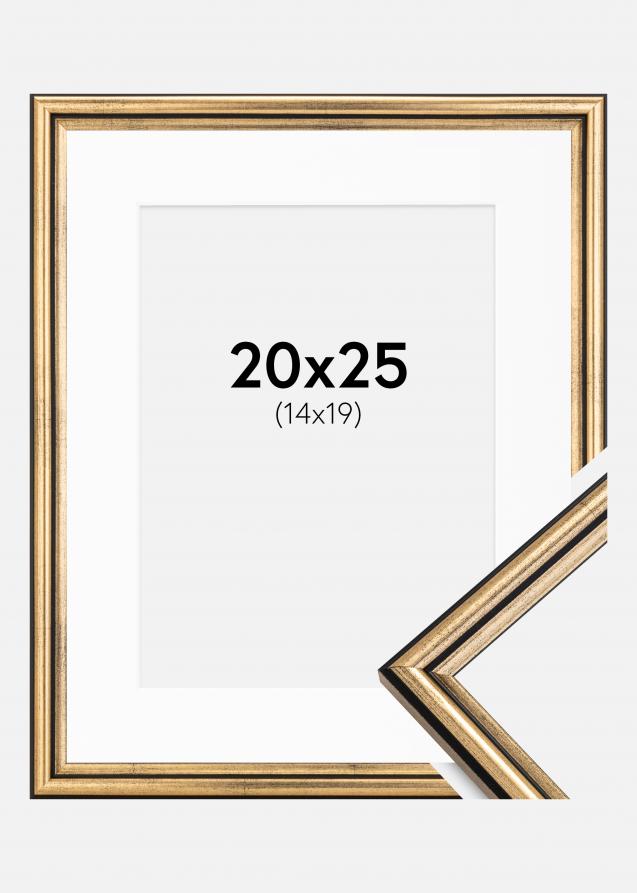 Rahmen Horndal Gold 20x25 cm - Passepartout Weiß 15x20 cm