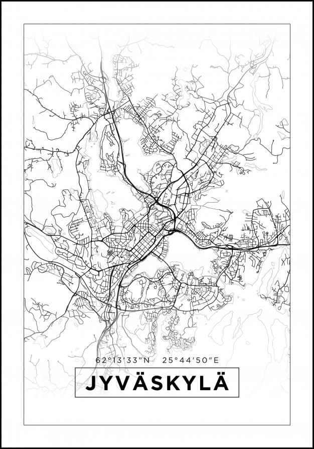 Map - Jyväskylä - White