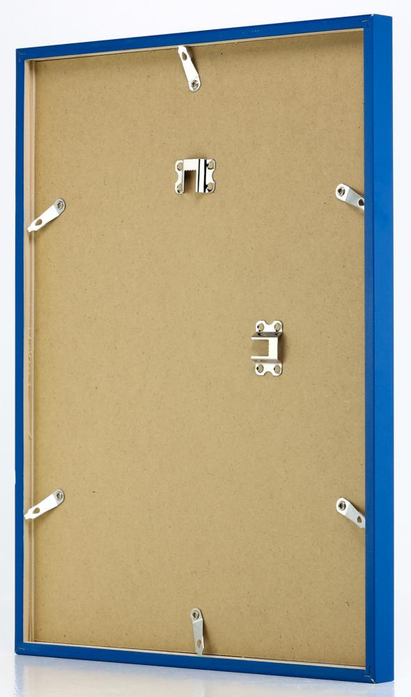 Rahmen E-Line Blau 70x100 cm - Passepartout Wei 62x93 cm