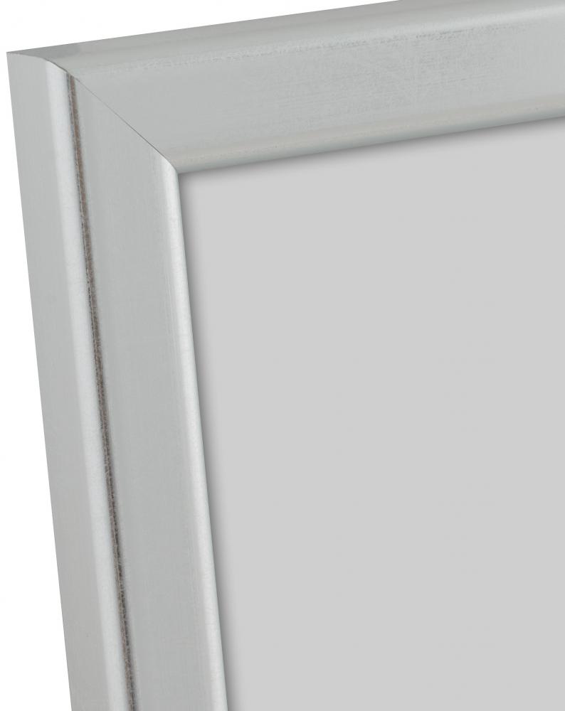 Rahmen Slim Matt Antireflexglas Silber 9x12 cm