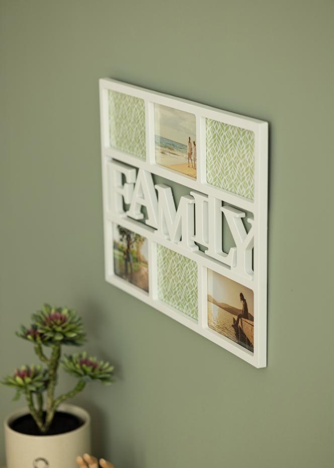 Family Collage-Rahmen Wei - 6 Bilder