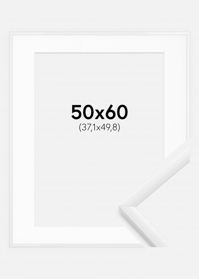 Rahmen New Lifestyle Weiß 50x60 cm - Passepartout Weiß 15x20 inches