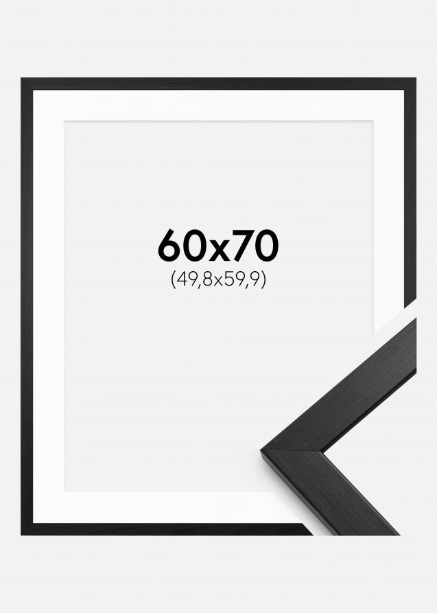 Rahmen Stilren Schwarz 60x70 cm - Passepartout Weiß 20x24 inches