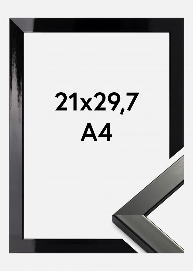 Rahmen Uppsala Schwarz Hochglänzend 21x29,7 cm (A4)