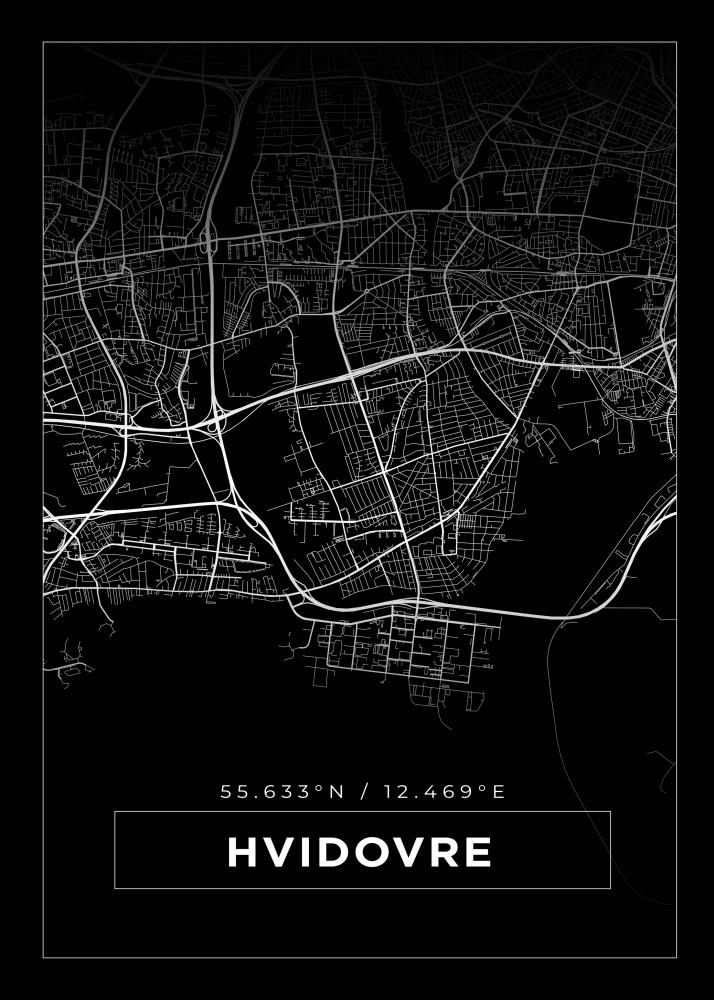 Map - Hvidovre - Black