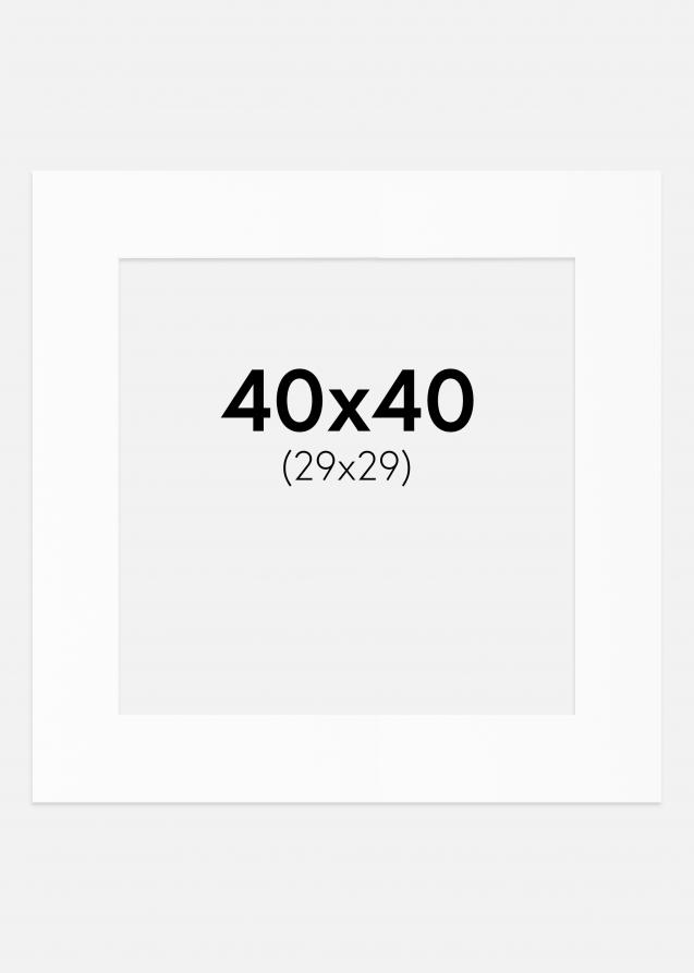 Passepartout Weiß Standard (weißer Kern) 40x40 cm (29x29)