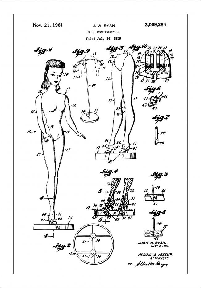 Patentzeichnung - Barbie Poster