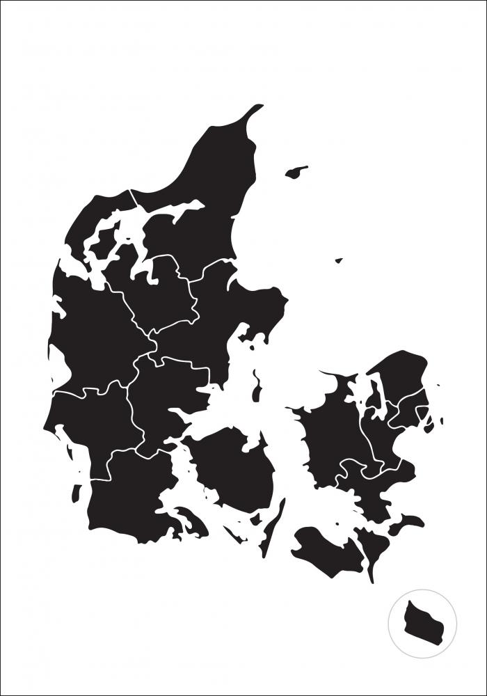 Map - Danmark - Black