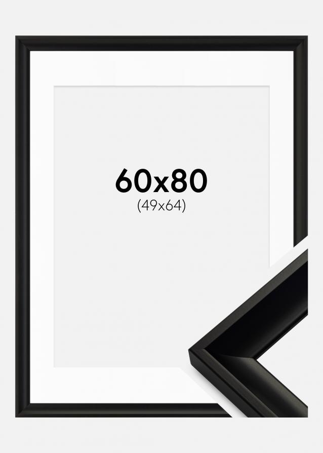 Rahmen Öjaren Schwarz 60x80 cm - Passepartout Weiß 50x65 cm