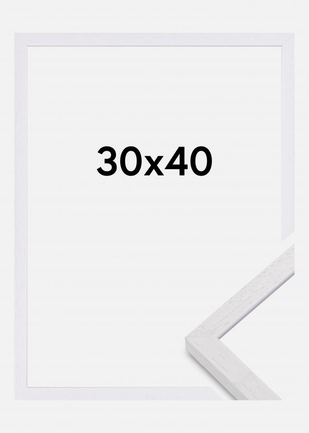 Bilderrahmen Glendale Matt Antireflexglas Weiß 30x40 cm