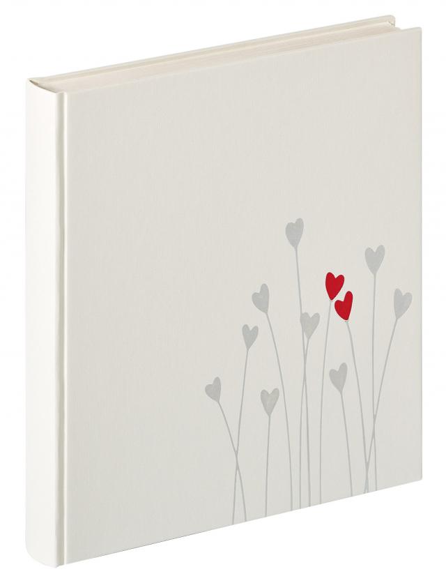 Herz Hochzeitsalbum Weiß - 28x30,5 cm (50 weiße Seiten / 25 Blatt)