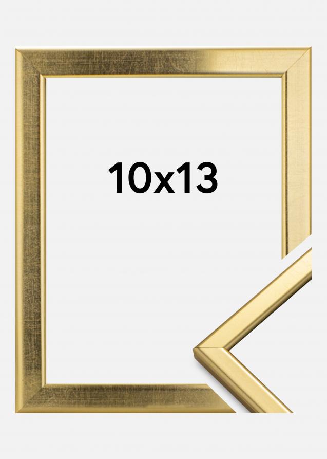 Rahmen Slim Matt Antireflexglas Gold 10x13 cm