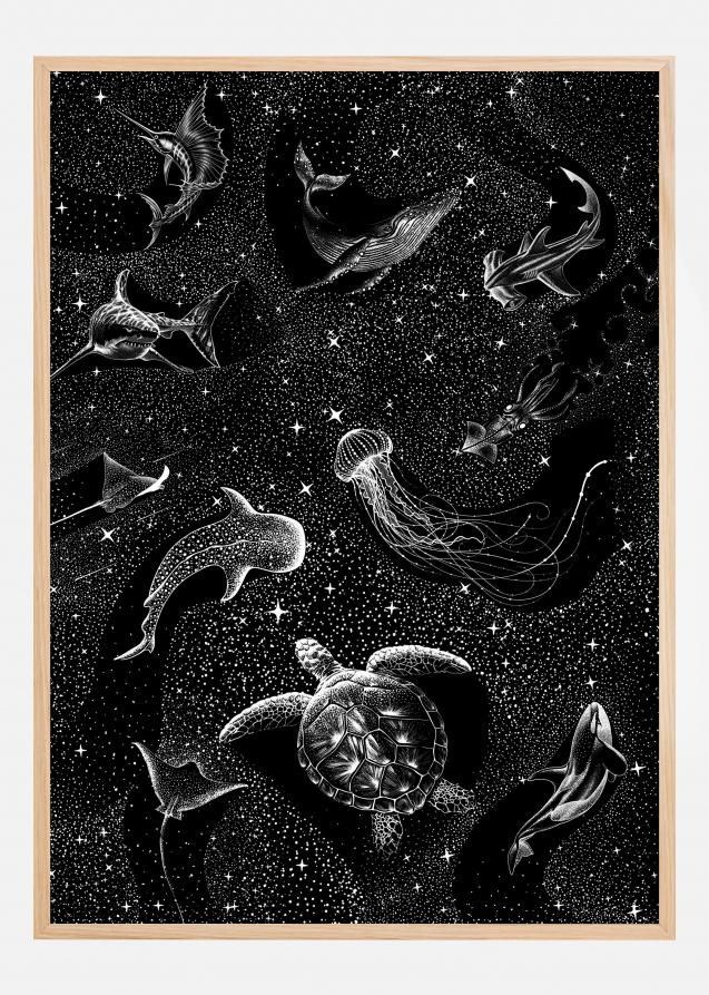 Cosmic Ocean (Black Version) Poster