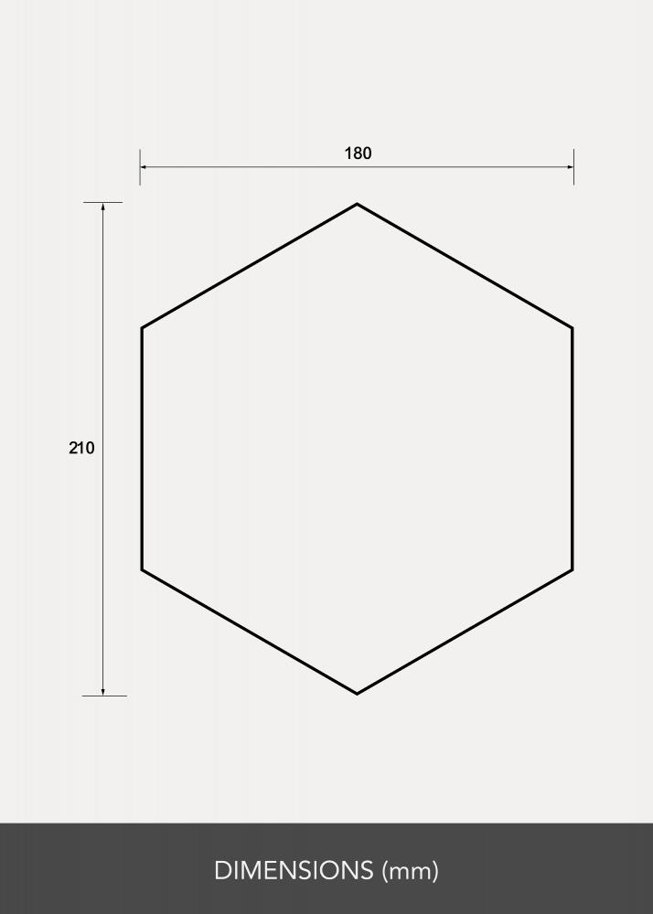 Spiegel Set Hexagon 18x21 cm - 5 St