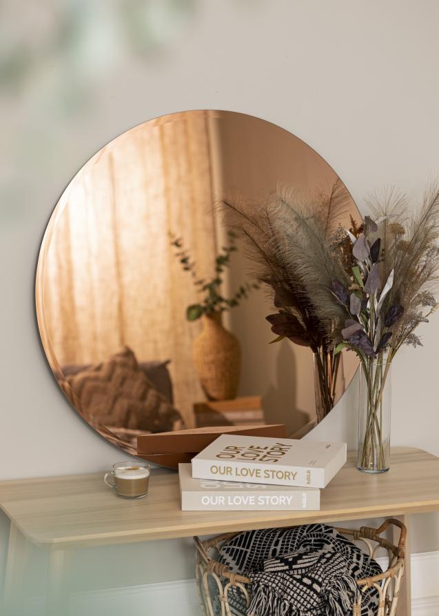 KAILA Runder Spiegel Rose Gold Deluxe 90 cm Ø