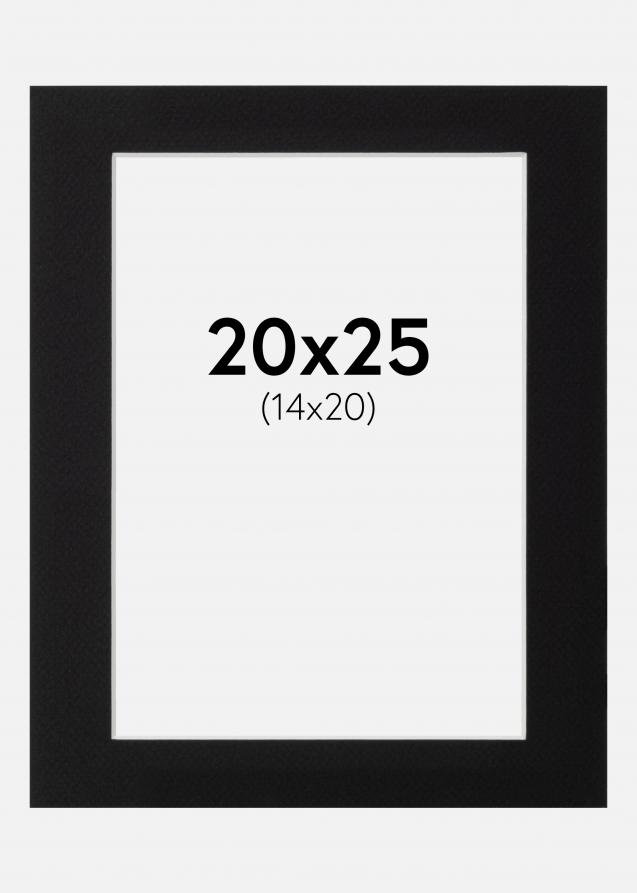 Passepartout Canson Schwarz (weißer Kern) 20x25 cm (14x20)