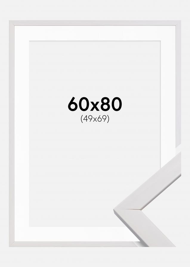 Rahmen Stilren Weiß 60x80 cm - Passepartout Weiß 50x70 cm